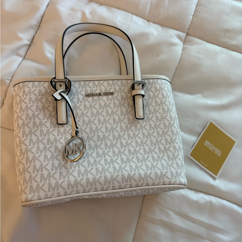 Michael Kors White Signature Satchel NWOT